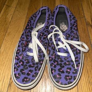 Vans Purple Leopard Print Sneakers